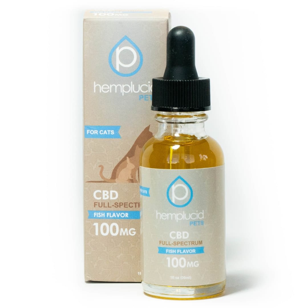 Hemplucid Pets CBD in Fish Oil Herbal Plants Wellness